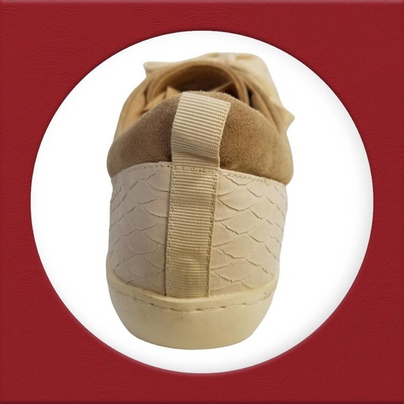 White Raven Sneakers Lace Up‎ Brown Leather Shoes Women's Size 10 - Picture 12 of 16